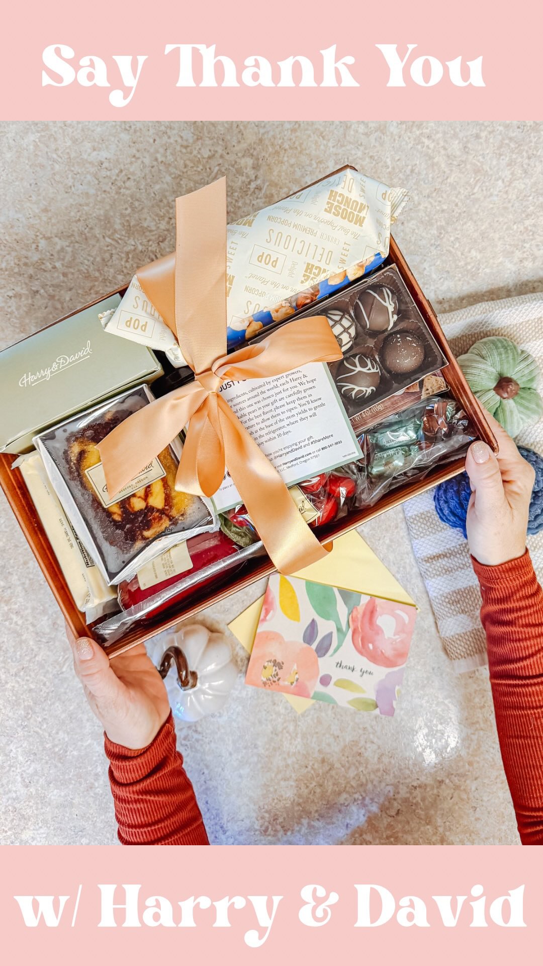 Instagram post by @the_patientmom for Harry & David. Caption reads: Some acts of kindness stay with you forever 💛....