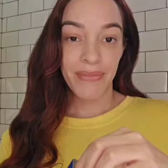 Instagram post by @kittyj08 for AURAGLOW. Caption reads: You can buy these AuraGlow teeth whitening strips....