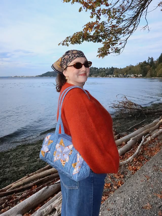 Instagram post by @brittanyboyack for Vera Bradley. Caption reads: falling for @verabradley 🍁🫐🌻 #fallstyle #ootd....