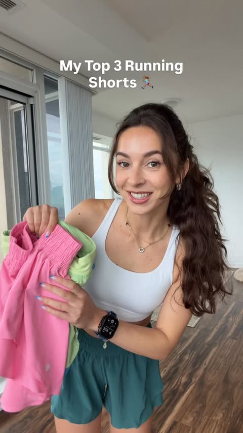 Instagram post by @chelseatrevor for lululemon. Caption reads: My top 3 @lululemon running shorts 🏃🏽‍♀️🤌🏼✨ 3.....