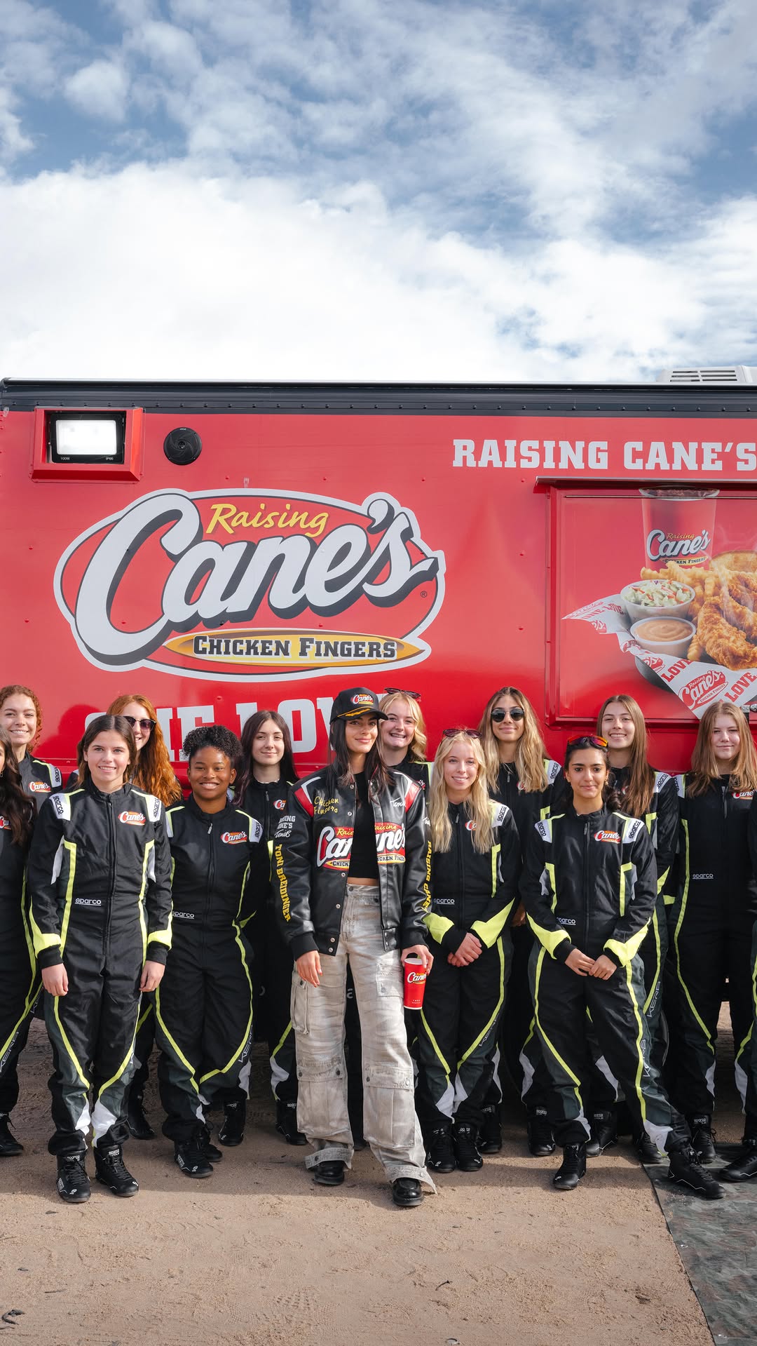 Instagram post by @raisingcane3 for Women's Sports Foundation. Caption reads: [...] for donating $100,000 to the....