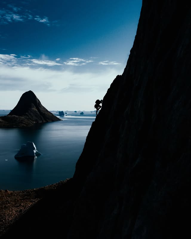 Instagram post by @lenadrapella for Sony Alpha. Caption reads: [...] @rab.equipment @cruxleyfieldgoods @sonyalpha....