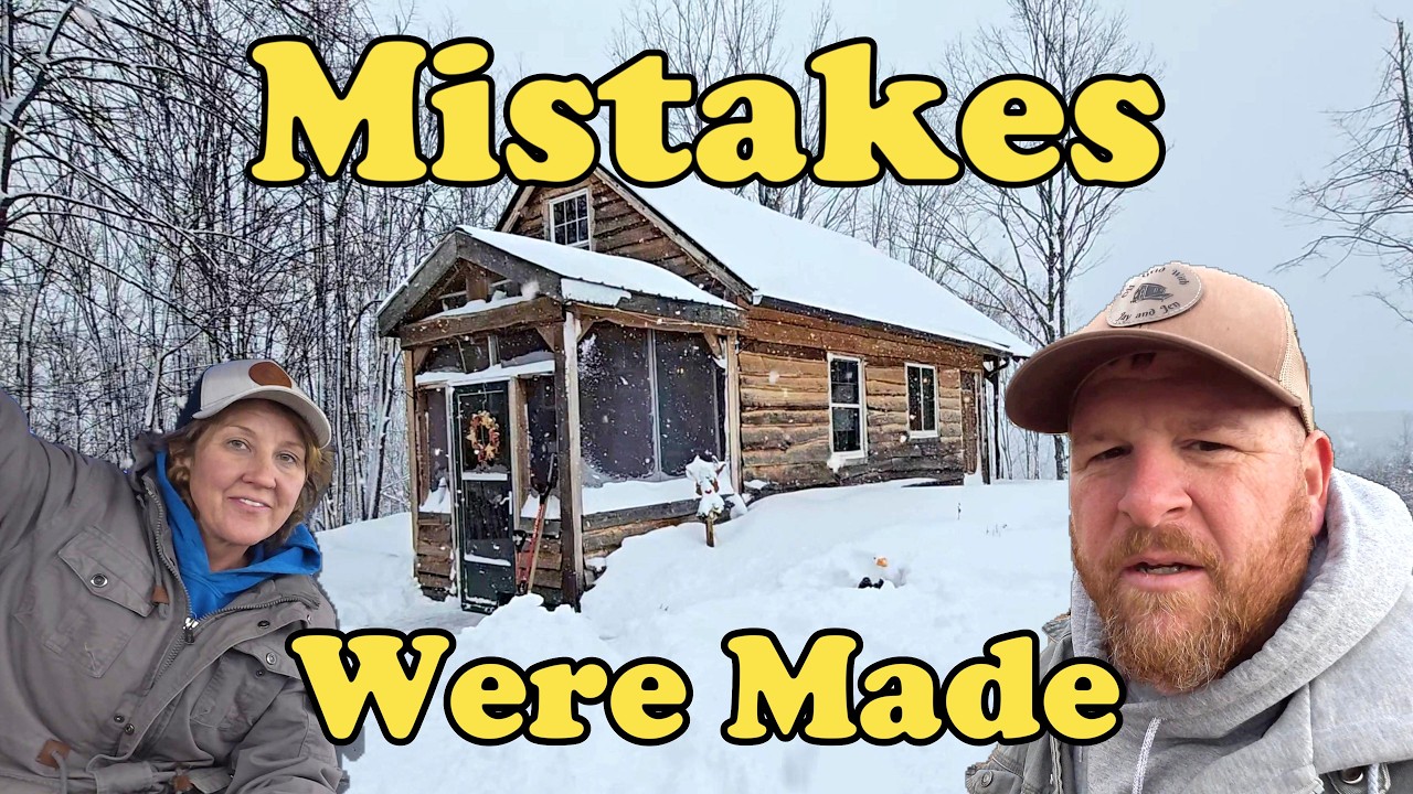 YouTube post by @OffgridwithJayandJen for Birdfy. Caption reads: Snow Is Here — Winter Has Arrived and Off-Grid....