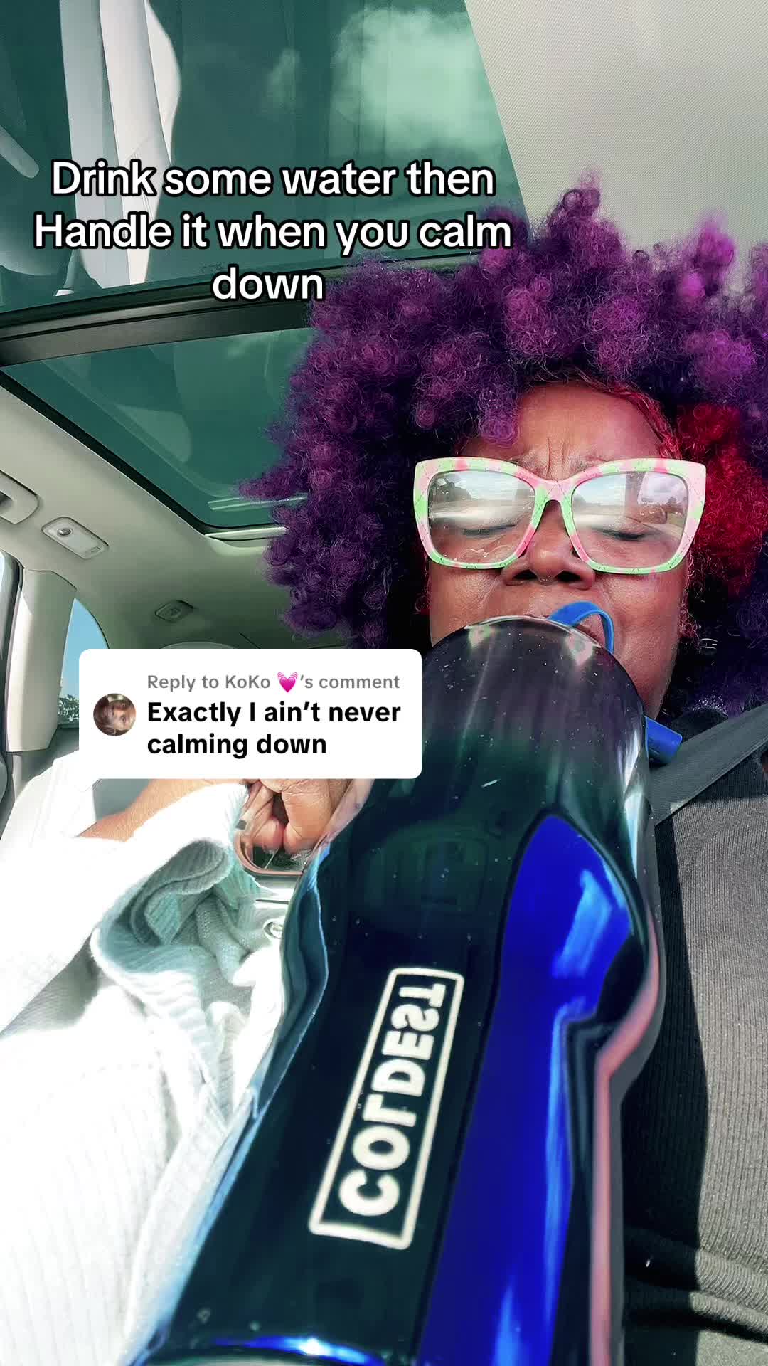 TikTok post by @tiktoshh for Coldest. Caption reads: [...] but this water bottle keeps me cool....