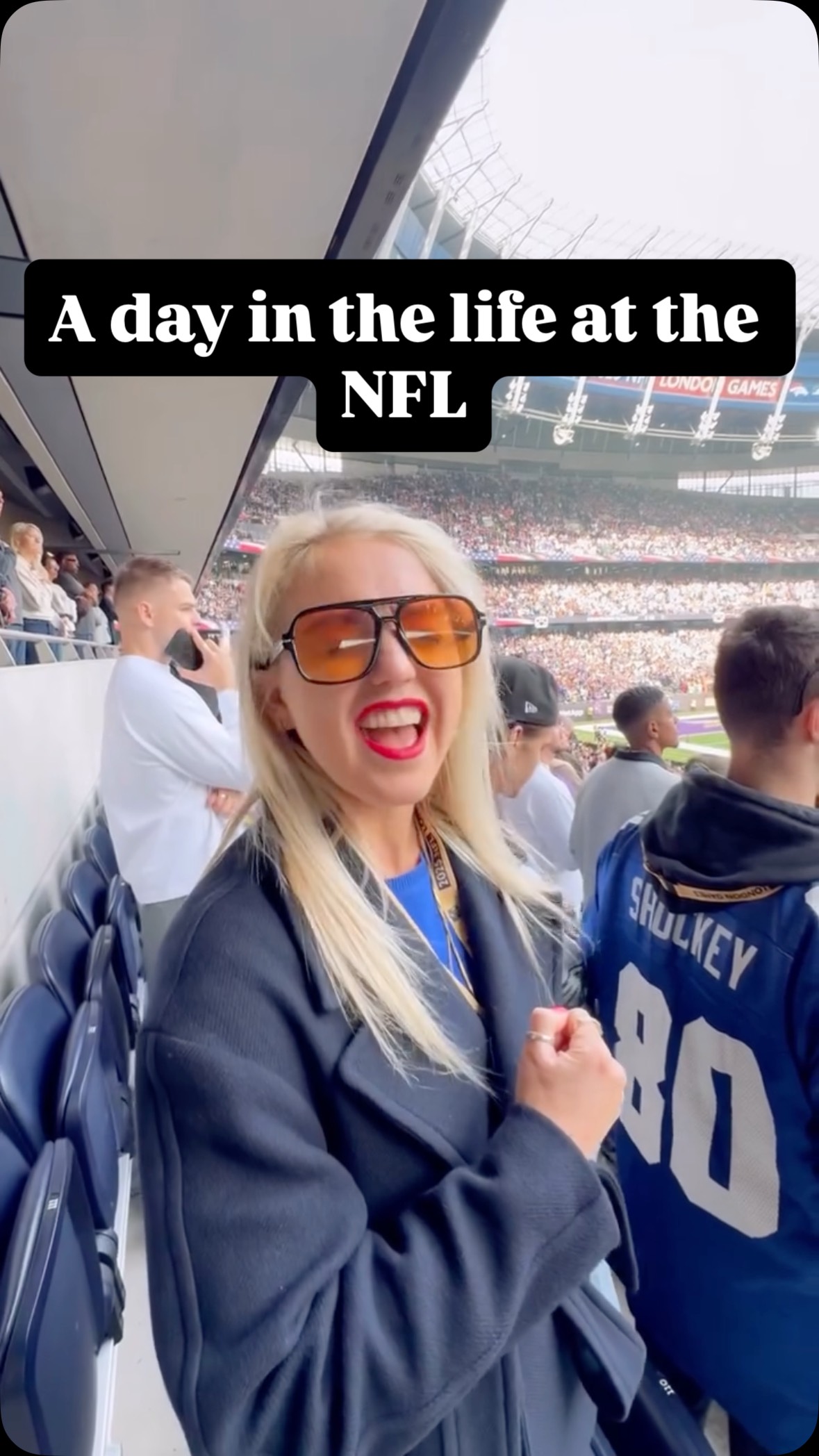 Instagram post by @aimee_fuller for FedEx. Caption reads: [...] in the LIFE @nfl it was ⚡️. Witnessing....