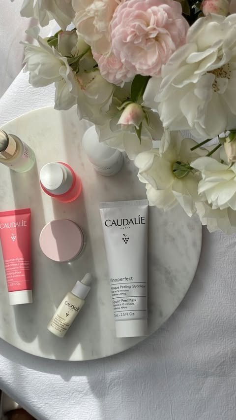 Instagram post by @darceyeangel for Caudalie. Caption reads: [...] to be in Bordeaux with @caudalie 🍇🌳✈️ of....