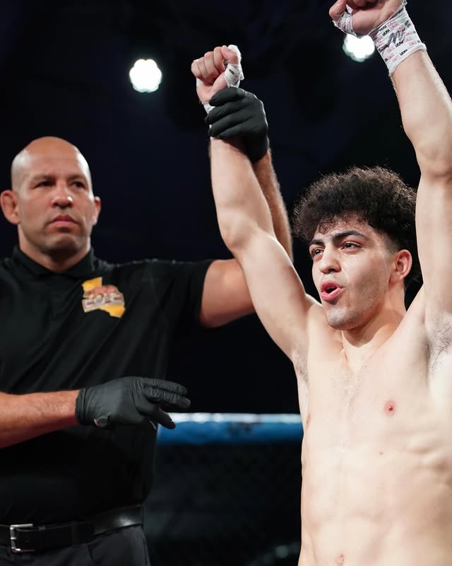 Instagram post by @zohrabyaan333 for Up Next Fighting. Caption reads: An INSANE FLURRY OF BLOWS lands Eduard Zohrabyan....