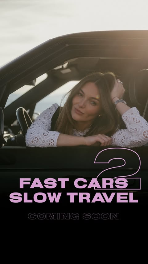 Instagram post by @anna.ganczarek for Pirelli. Caption reads: [...] 2 of Fast Cars, Slow Travel, powered by....