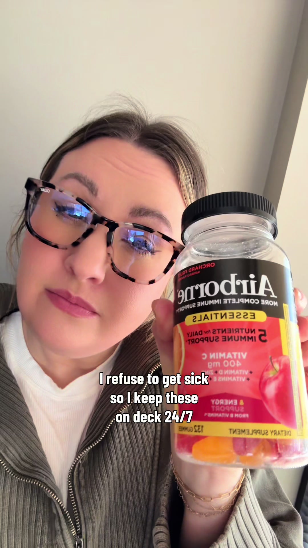 TikTok post by @melissaaamaeee for Airborne. Caption reads: Truly a lifesaver @Airborne US #immunesupport....