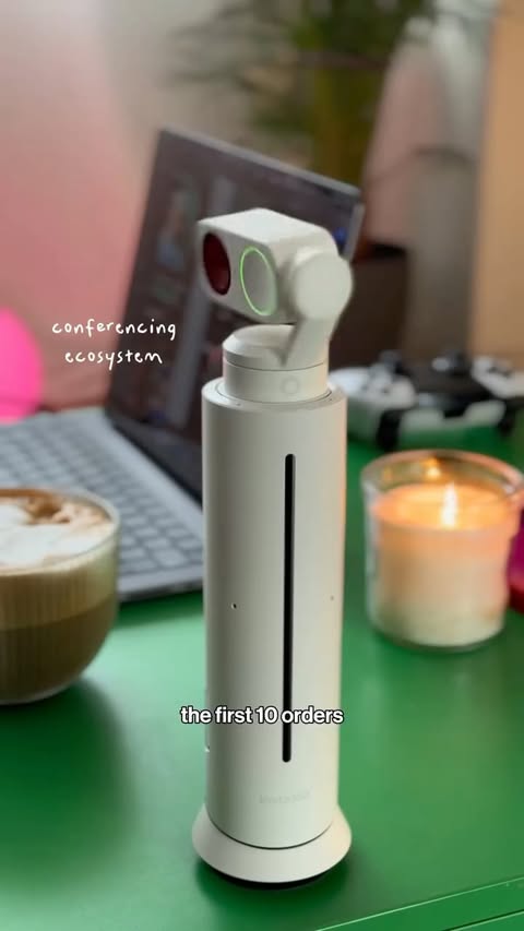 Instagram post by @thedesignely for Insta360. Caption reads: It’s your meeting, take the lead. We‘ll follow.....