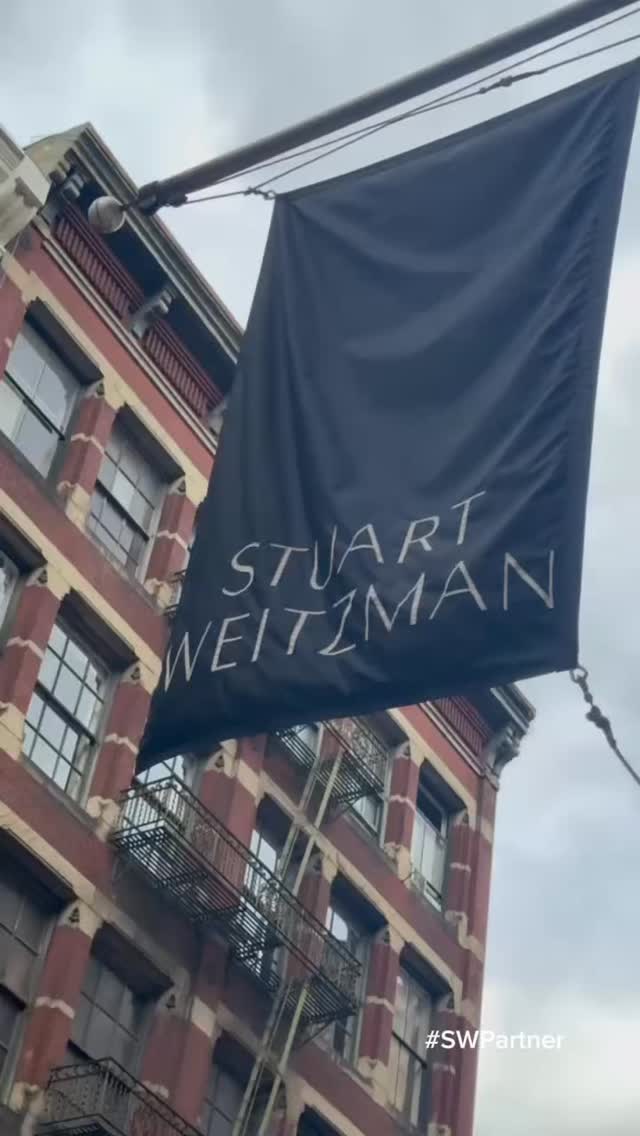 Instagram post by @diarrhaxo for STUART WEITZMAN. Caption reads: [...] SoHo to brand new horizons - It’s....
