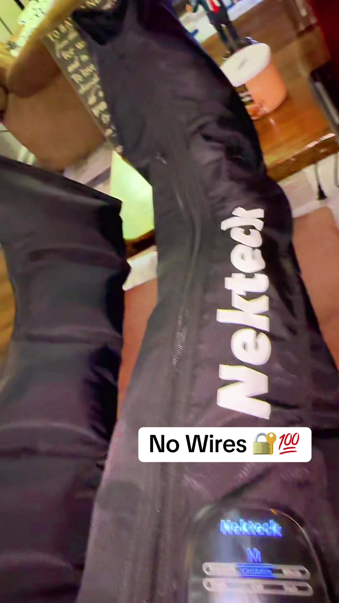 TikTok post by @blackcali for Nekteck. Caption reads: Boost Circulation & Heal those muscles....