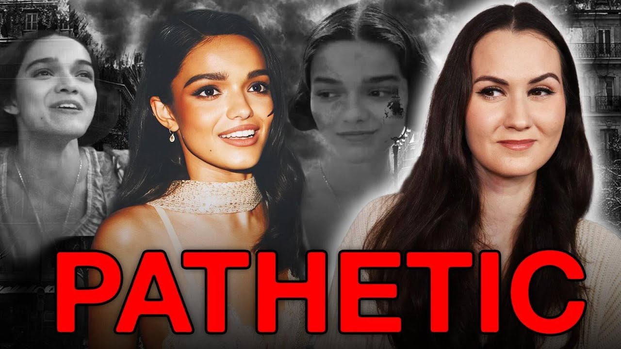 YouTube post by @SydneyWatson for Glamour. Caption reads: Rachel Zegler is trying SO HARD to make a come....