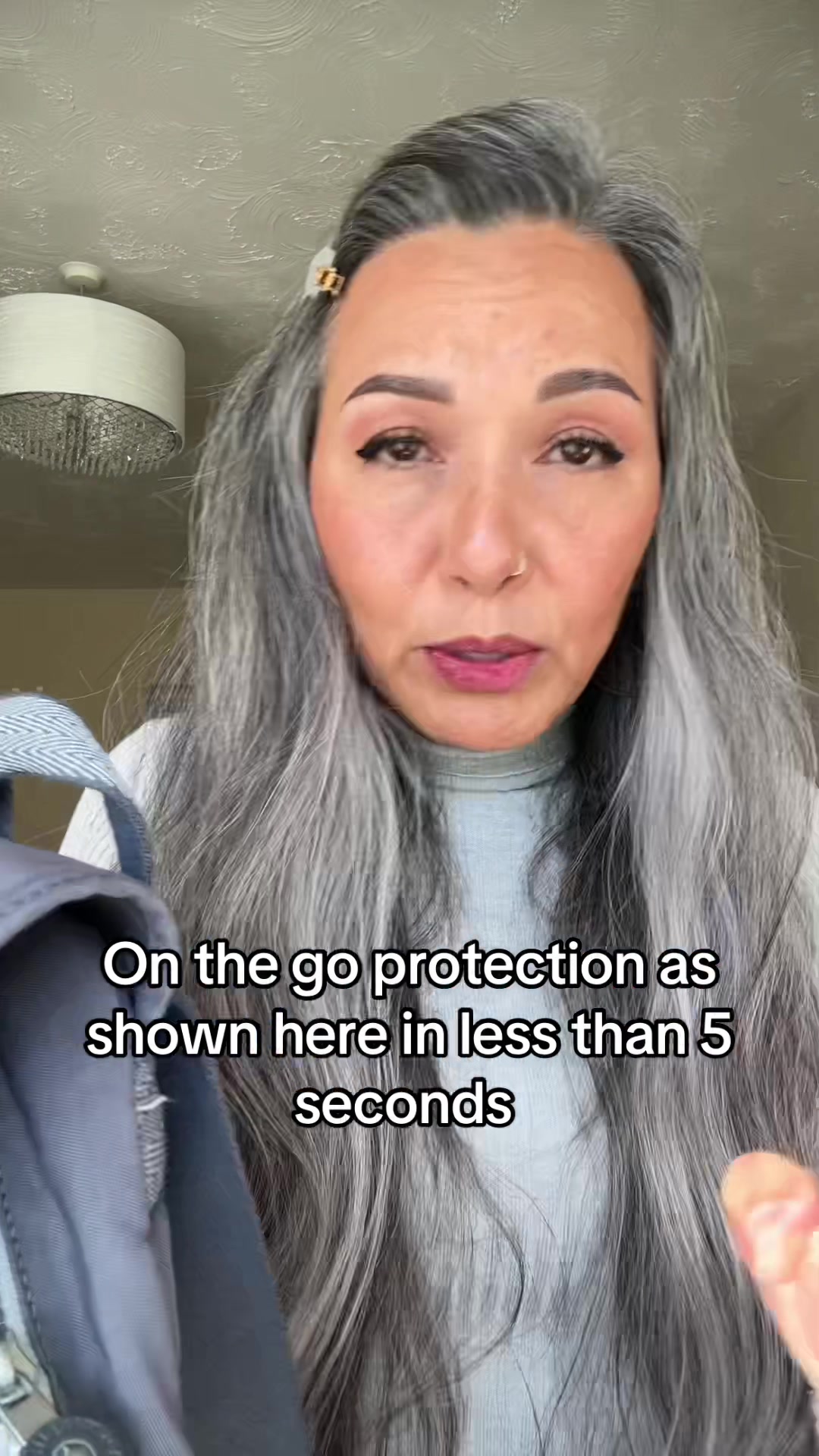 TikTok post by @andreabackme for ISOCLEAN. Caption reads: [...] for on the go and top ups 🤩 @ISOCLEAN #spf....