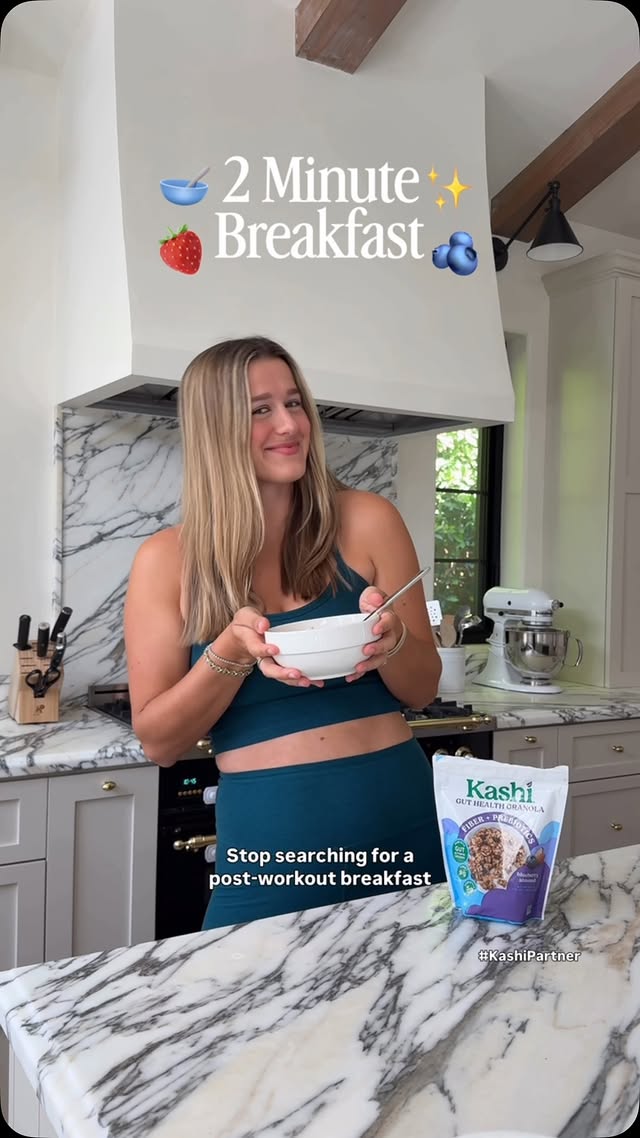 Instagram post by @victoriagarrickbrowne for Kashi. Caption reads: #KashiPartner Does this mean I’m a breakfast [...].