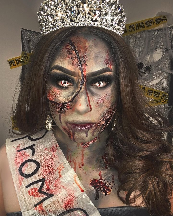 Instagram post by @candylover89 for Ben Nye Makeup. Caption reads: Asi me veo cuando tengo hambre 😂😂 This is what I....