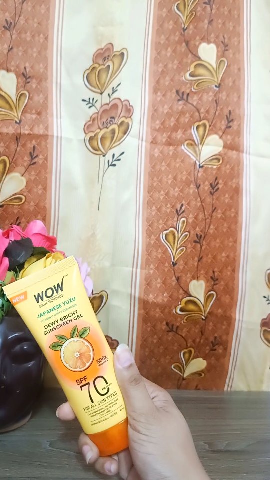 Instagram post by @teacher_mumma_of_dhairya for WOW Skin Science India. Caption reads: #ad #collab Wow sunscreen like....
