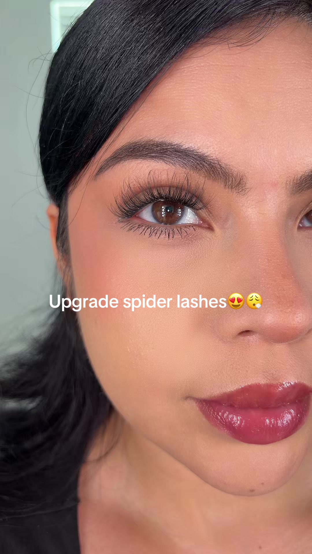 TikTok post by @bonitajoo for uCoolMe Lashes. Caption reads: Thank you @Maxcomfi Lashes for listening to your....