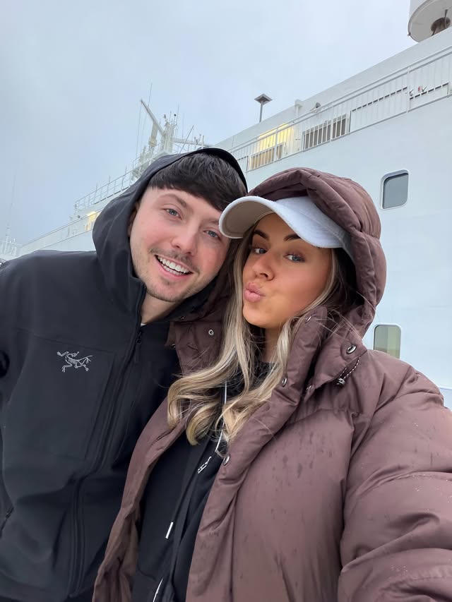 Instagram post by an influencer for DFDS UK & Ireland. Caption reads: Off on our anniversary trip!! ♥️💫⛴️ AD | thank....