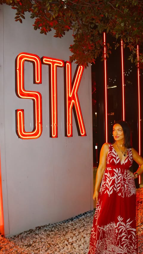 Instagram post by @kels.4 for STK Steakhouse. Caption reads: came for the steak, stayed for the experience 🥩✨....