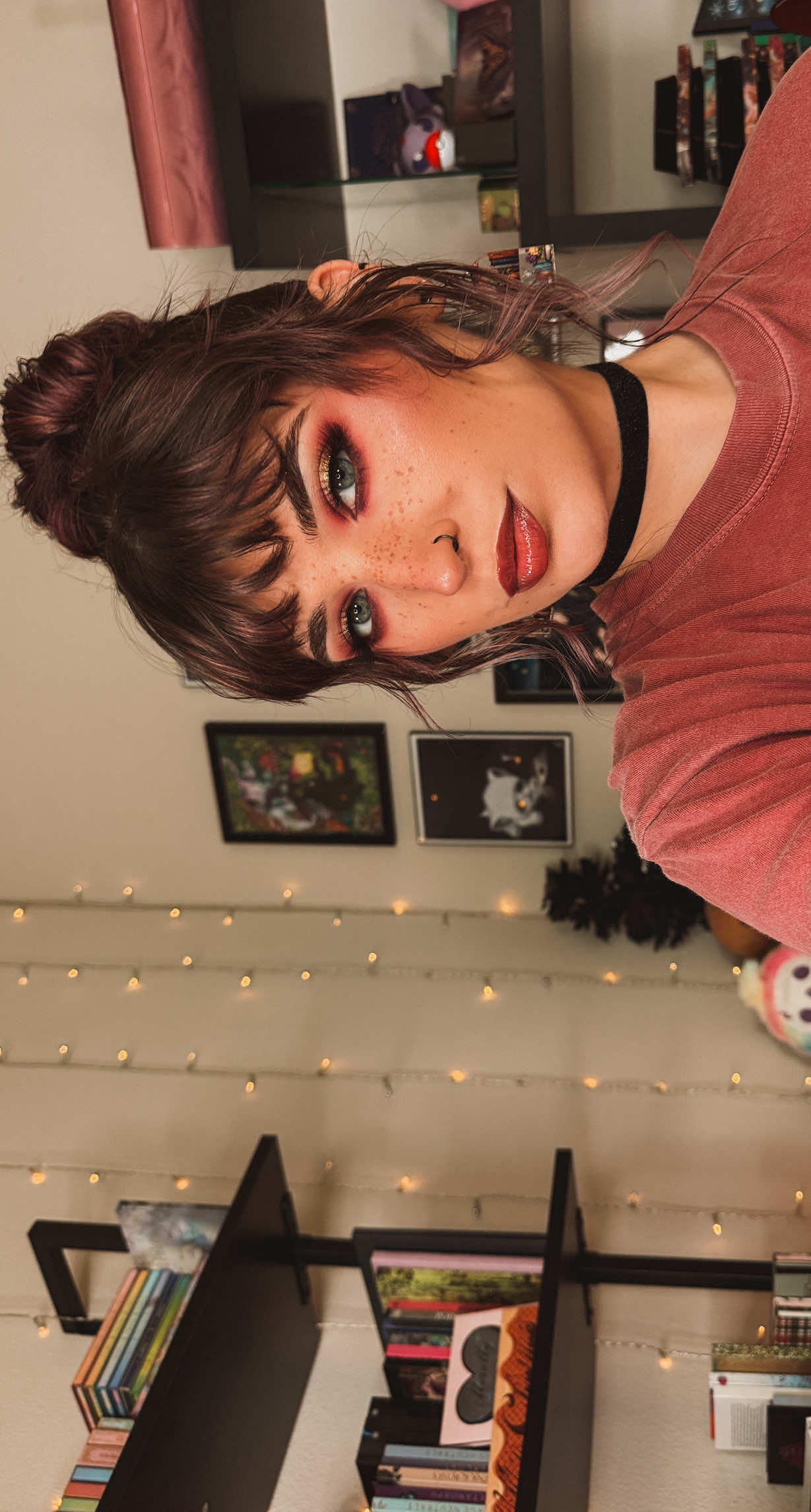 TikTok post by @battybean_ for Profusion Cosmetics. Caption reads: 🍒🍷❤️ ✖️FACE✖️ @Whats Up Beauty posytivity....