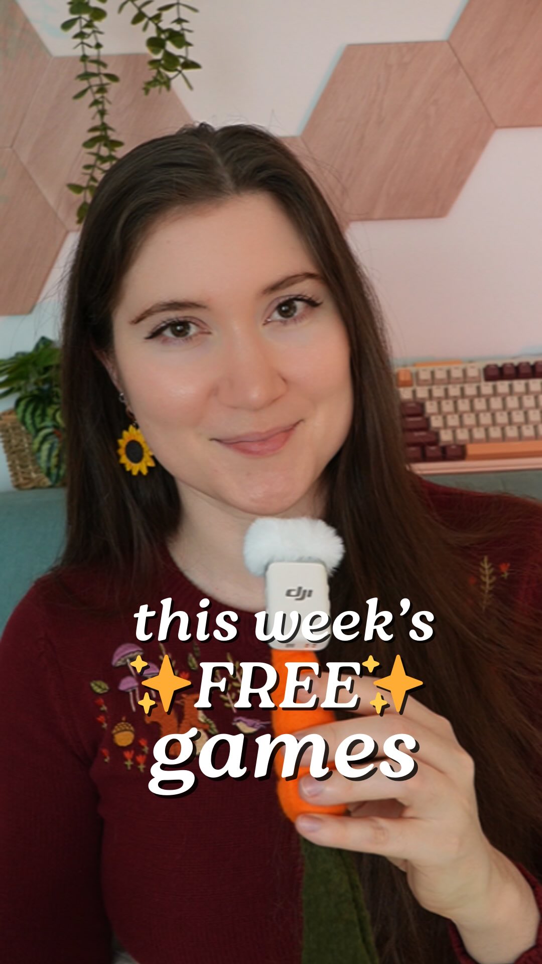 Instagram post by @cozywithronnie for Epic Games. Caption reads: This week on the Epic Games Store you can download....