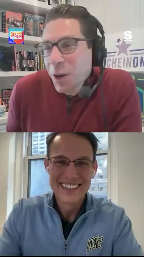 Instagram post by @adamschein for SiriusXM. Caption reads: 🚨NBC News and Sports Chief Data analyst and star....