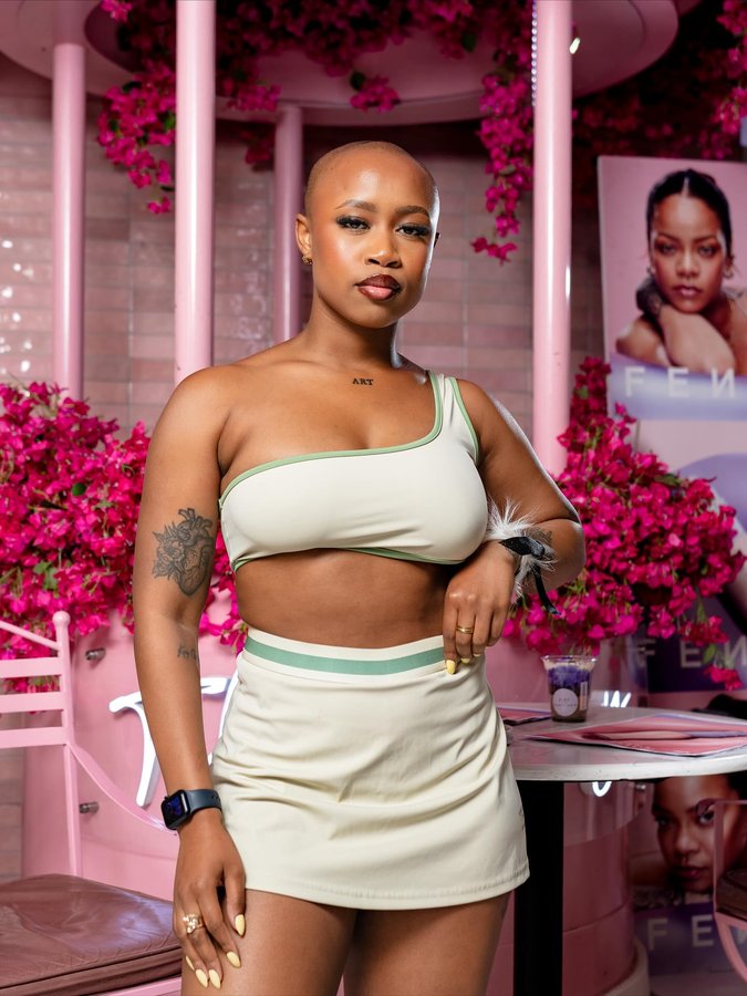 Instagram post by @boyabenyathi_ for FENTY SKIN. Caption reads: xoxo. @fentyskin.