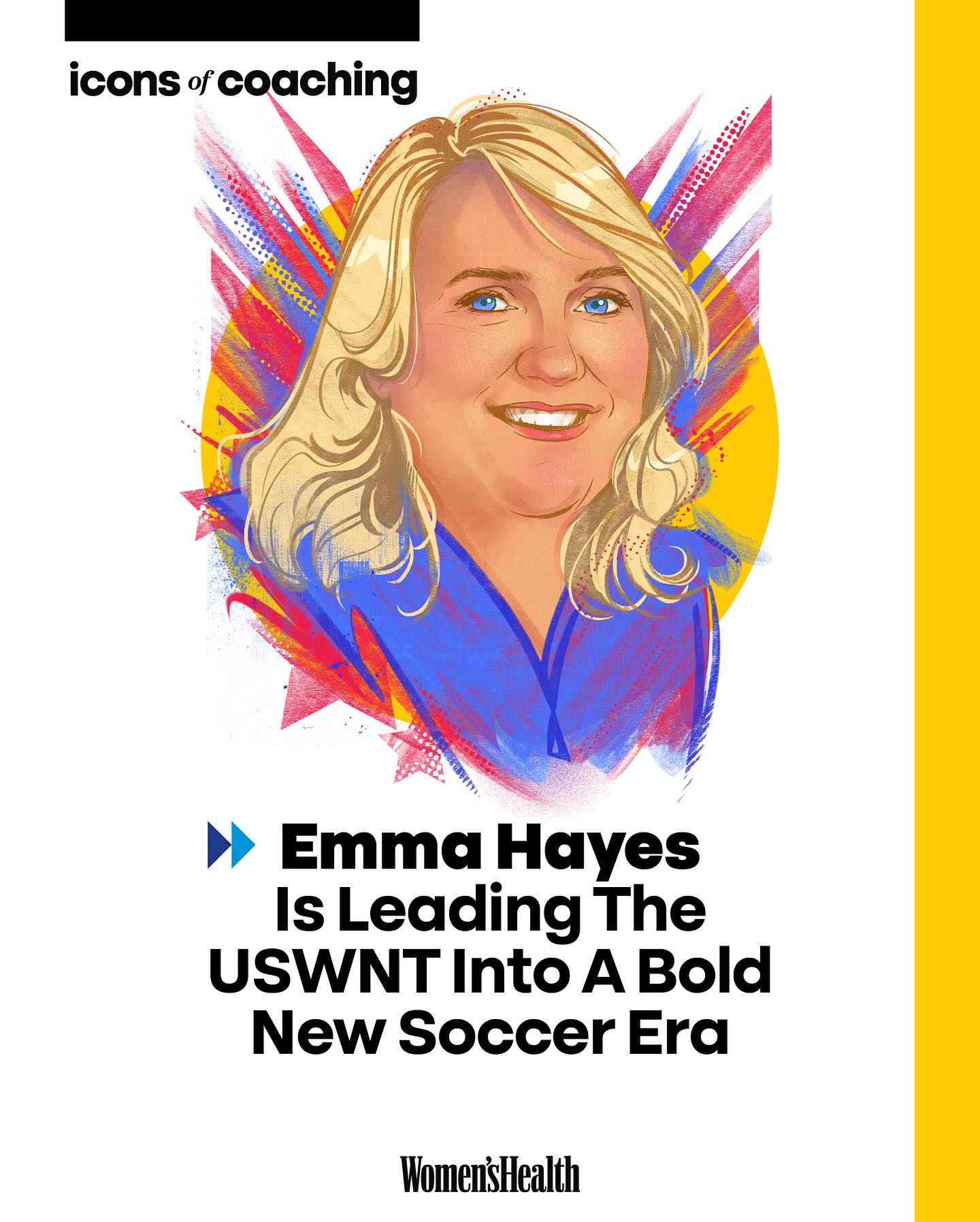 Instagram post by @emmahayes1 for Women's Health. Caption reads: It’s the #EmmaEffect. For 26 years, @emmahayes1....