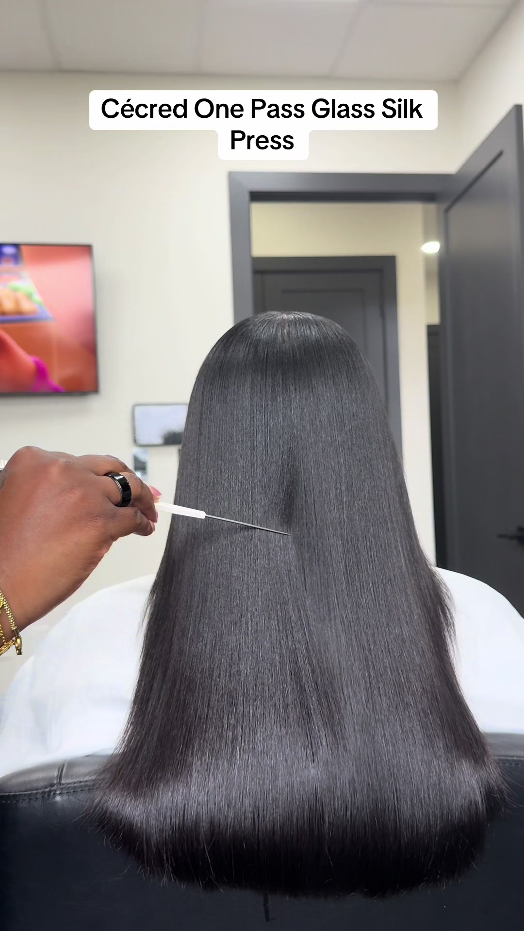 TikTok post by @theehairdoc for Cécred. Caption reads: [...] year round over here🙂‍↔️ @CÉCRED foundation....