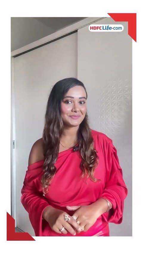 Instagram post by @gitikasinghkamra for HDFC Life. Caption reads: [...] have secured my daughter’s future with HDFC....