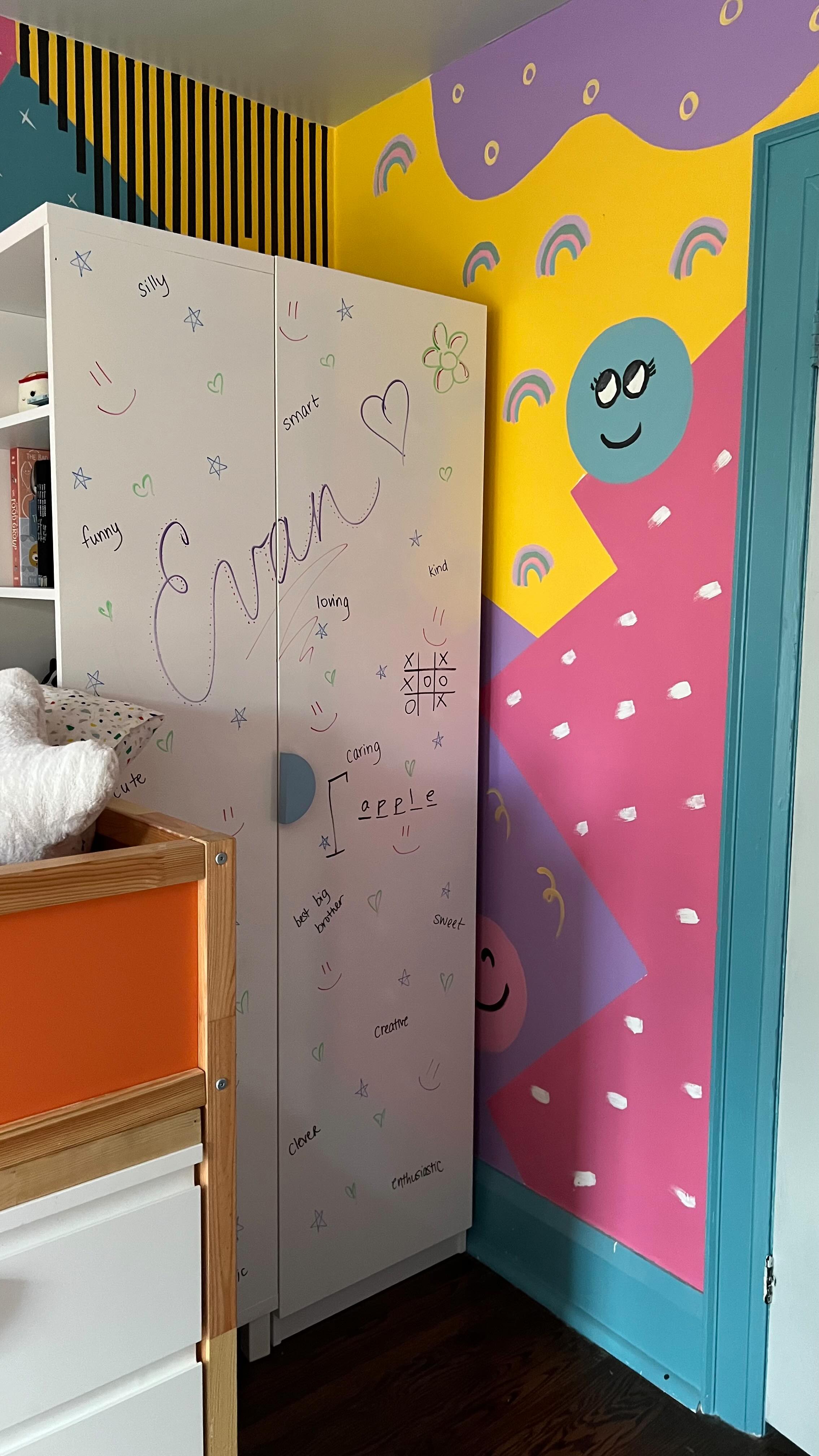 Instagram post by @kristencoutts for Rust-Oleum. Caption reads: One last touch before Evan’s room reveal! I turned....