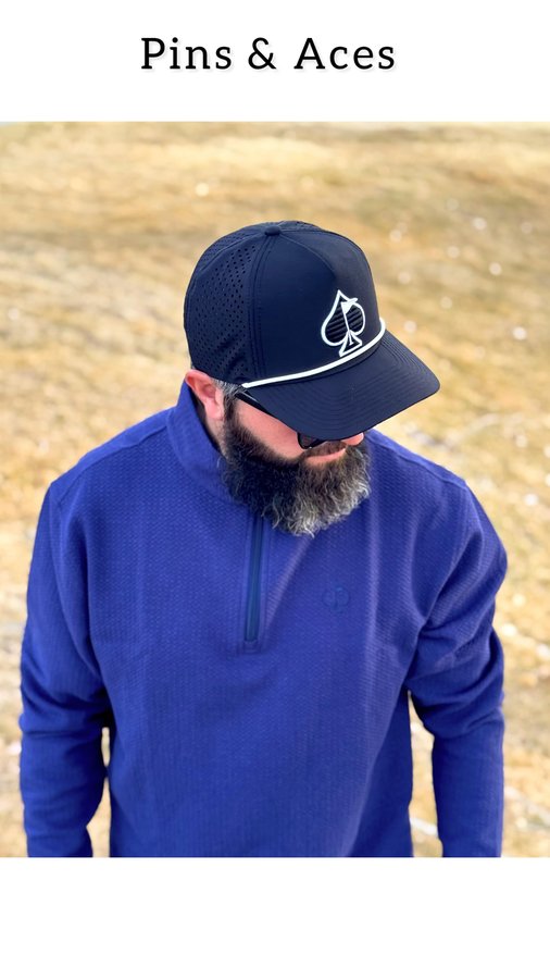 Instagram post by @memissgirl for Pins And Aces. Caption reads: Elevate your golf experience with @pinsandaces ⛳️....