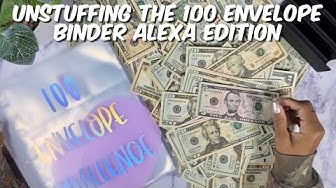 YouTube post by @BlackNBlue10_4 for Clever Fox. Caption reads: UNSTUFFING THE 100 ENVELOPE SAVINGS CHALLENGE....