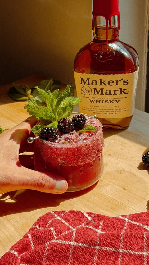 Instagram post by @lahbco for Maker's Mark. Caption reads: [...] than 3 mins, and always relies on....