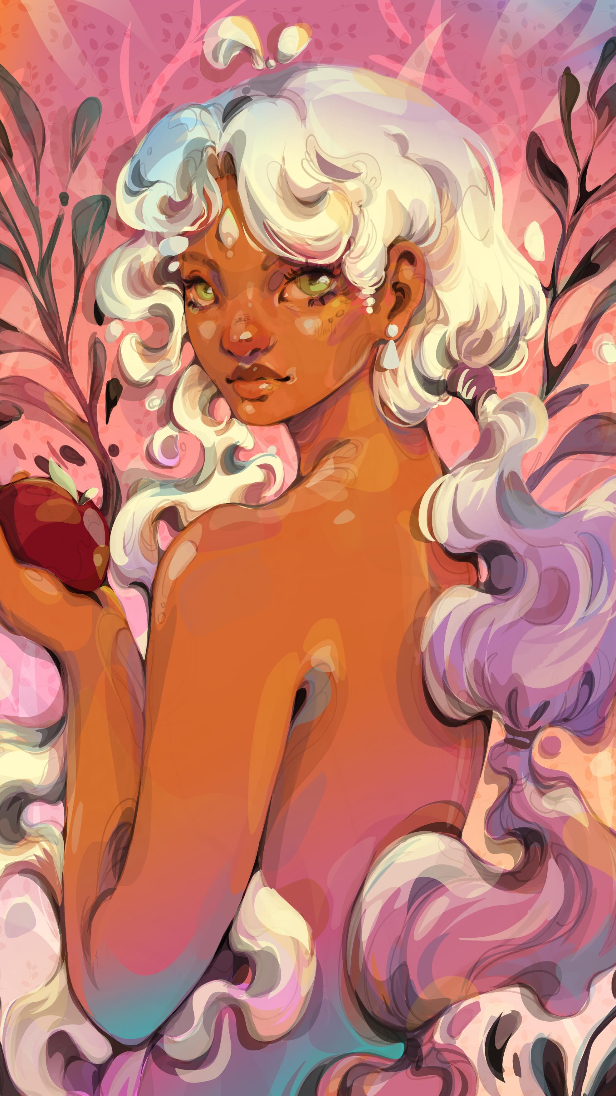 Instagram post by @artbylouris for Clip Studio Paint. Caption reads: I recently started working on a new original....