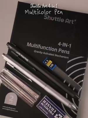 TikTok post by @kenedylyn for Shuttle Art. Caption reads: ⊹₊˚‧︵‿₊୨ᰔ୧₊‿︵‧˚₊⊹ @Shuttle Art #stationeryhaul....