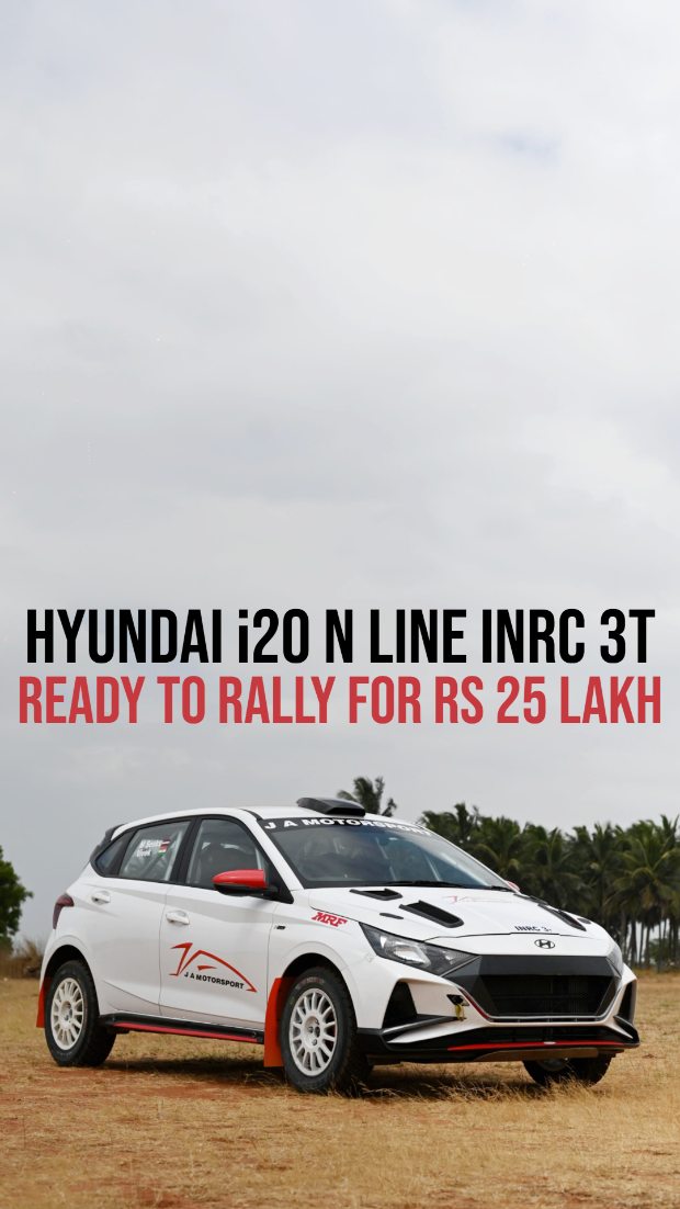 Instagram post by @bhatius for Hyundai India. Caption reads: Looking to go rallying in your i20 N Line?....