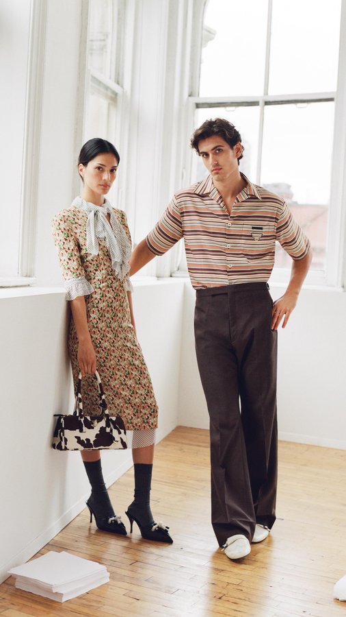 Instagram post by @tonyozkan for FARFETCH. Caption reads: Vacationing with @prada Days of Summer collection....