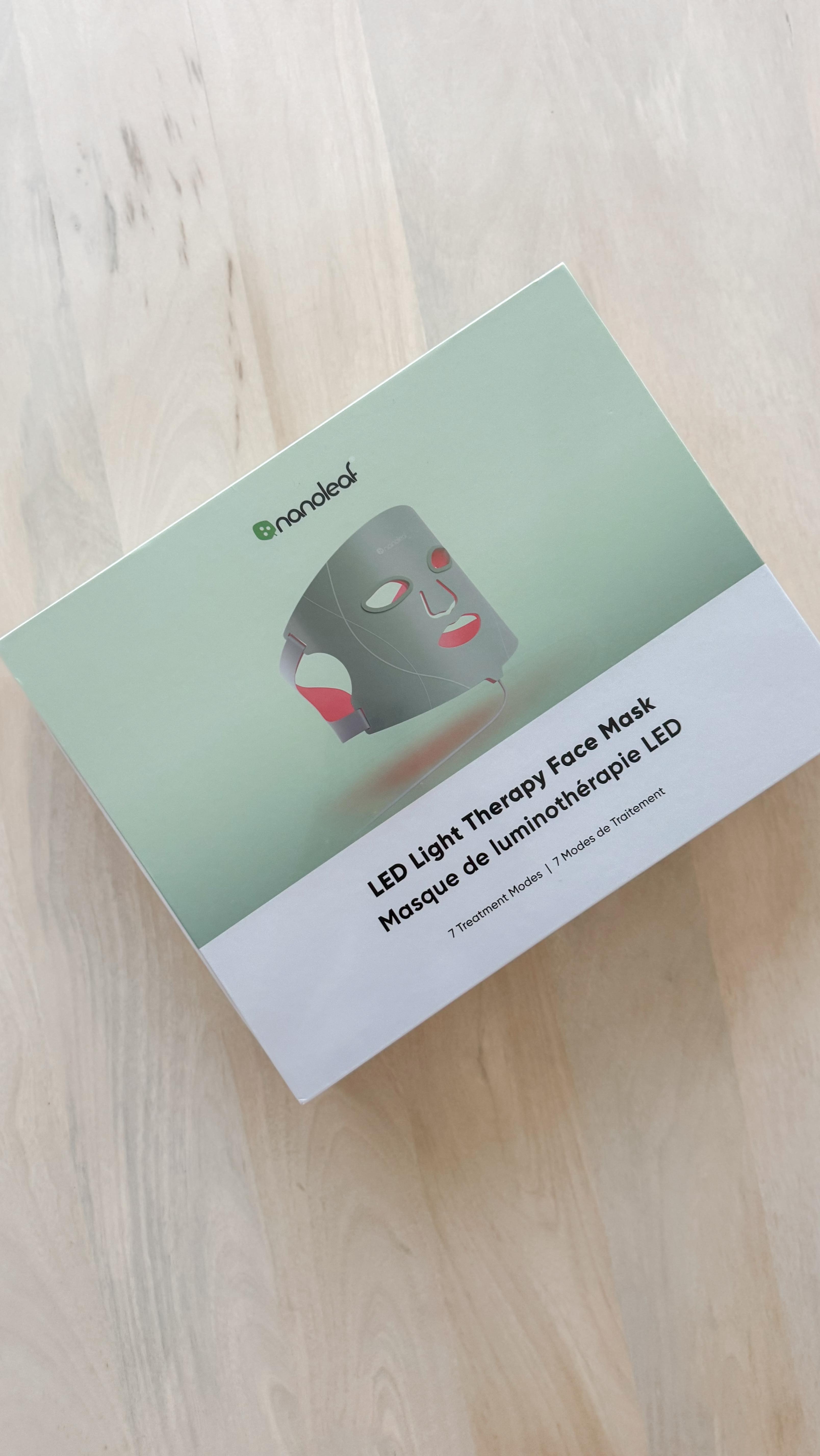 Instagram post by @__tribe_of_five__ for Nanoleaf. Caption reads: Obsessed with this LED Light Therapy Face Mask....