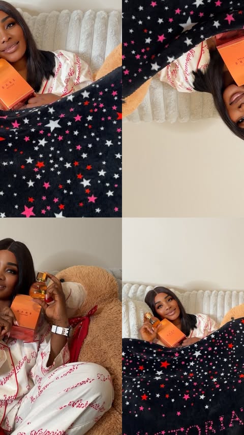Instagram post by @ufuoma_lloyd for Victoria's Secret. Caption reads: [...] Secret Bare Nectar! 🎁💗 Thank you,....