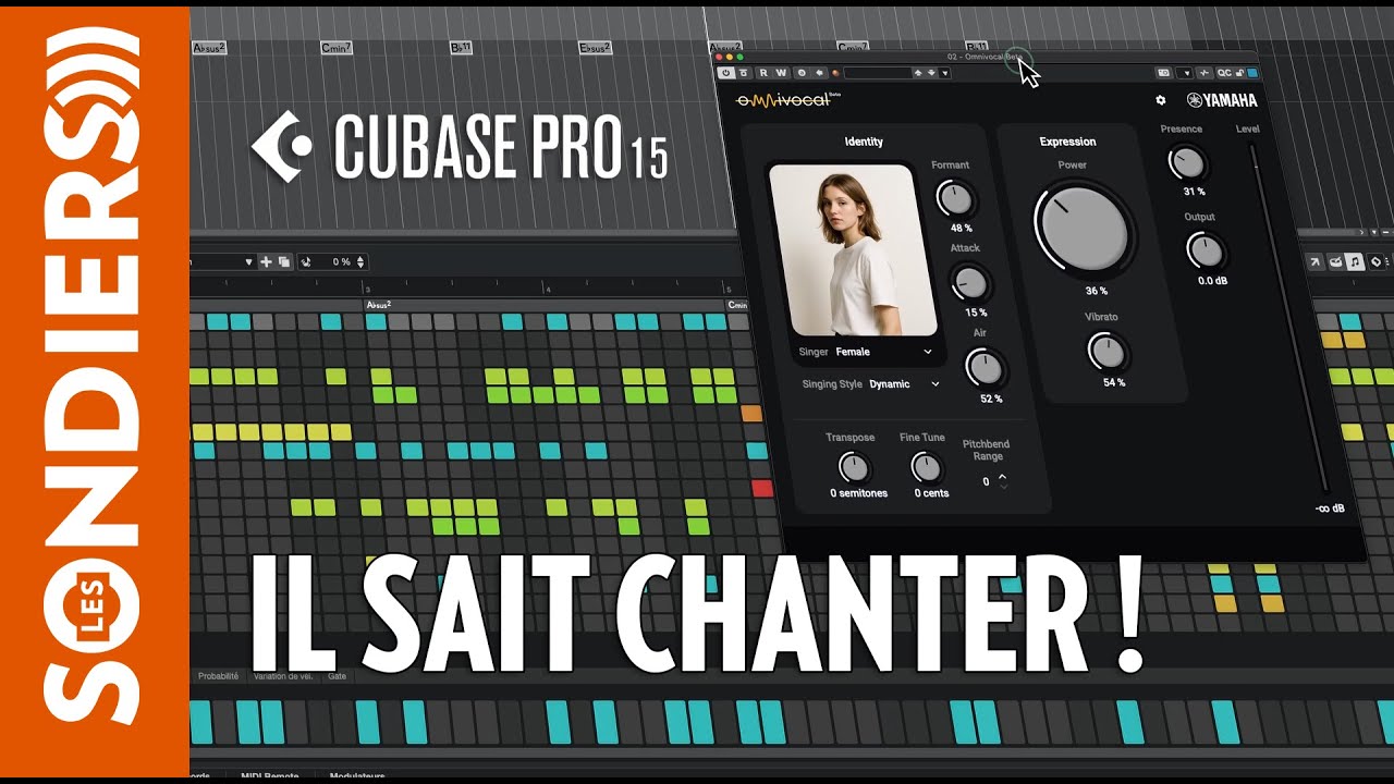 YouTube post by @LesSondiers for Thomann. Caption reads: Cubase Pro 15: What I like best about the new....