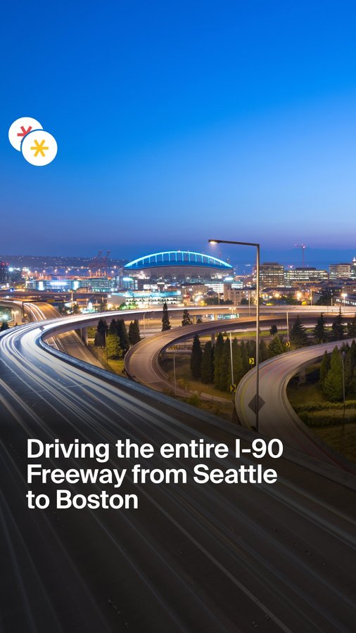 Instagram post by @secretphiladelphia for Secret NYC. Caption reads: Would you take this 3,020-mile road....