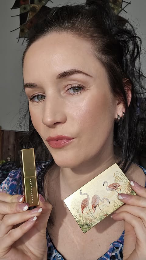 Instagram post by @kelx44 for Chantecaille. Caption reads: [...] the Flamingo Collection by @chantecaille 🦩....