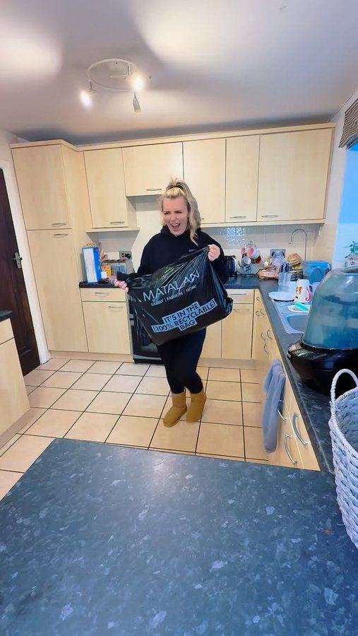 Instagram post by @thekayefam_ for Matalan. Caption reads: @shopmatalan baby clothes haul 👶💛 I couldn’t....