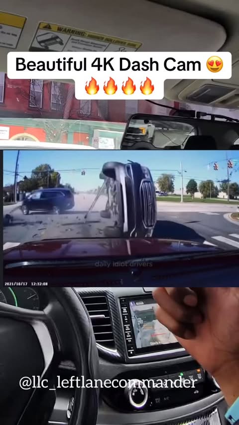Instagram post by @llc_leftlanecommander for WOLFBOX. Caption reads: I keep telling everyone to buy a dash cam why get....