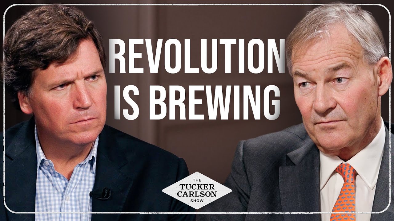 YouTube post by @TuckerCarlson for Hallow. Caption reads: Rupert Lowe Warns of the Globalist Agenda....