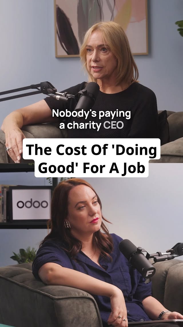 Instagram post by @francescooknz for Odoo. Caption reads: [...] podcast This episode is supported by....