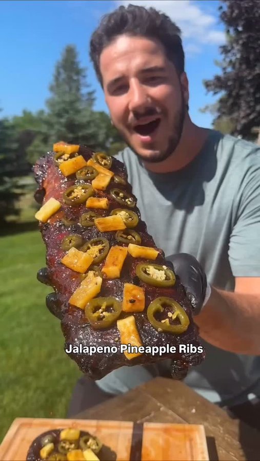 Instagram post by @chefcuso for Wild Fork Foods. Caption reads: Pineapple Jalapeno Baby Back Ribs with....