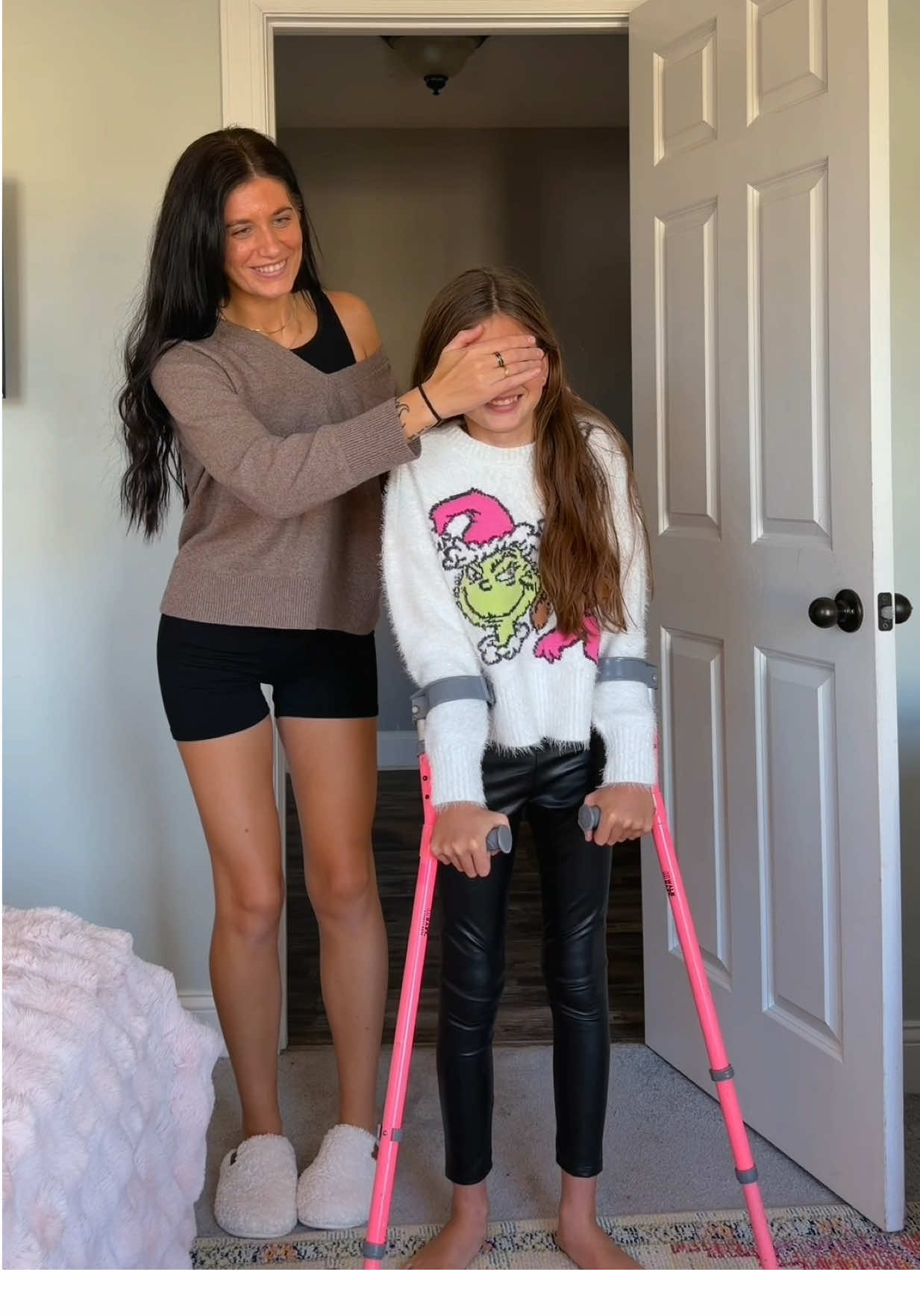 TikTok post by @amazingabigailgrace for Pottery Barn. Caption reads: [...] year’s holiday room refresh with @Pottery....